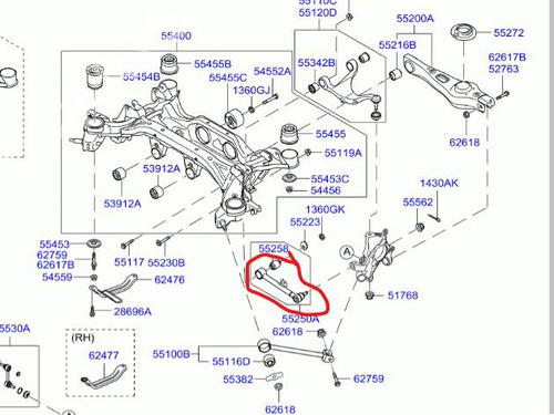 Right rear suspension arm HYUNDAI SANTA FÉ II (CM) 2.2 CRDi GLS | BP17420054M15 