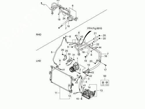 AC pipe SSANGYONG RODIUS I 2.7 Xdi | BP24497394M126 