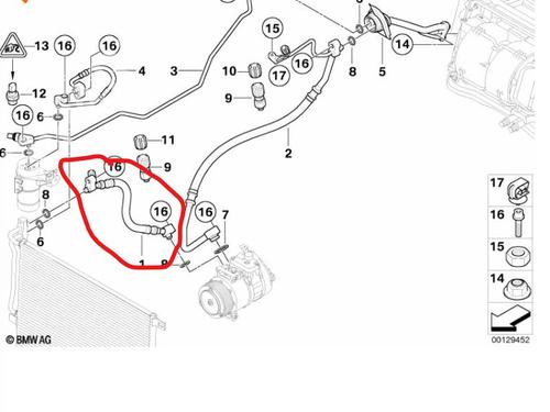 AC pipe BMW X3 (E83) 2.0 d | BP33715025M126 - Image 2