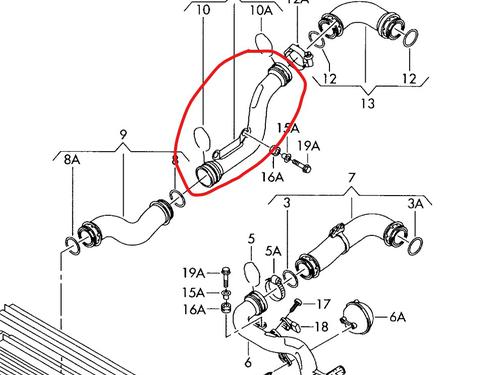Used Pipe SEAT ALTEA (5P1) [2004-2015]  31916559