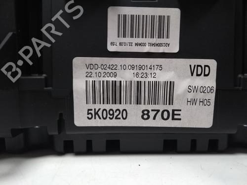 Instrument cluster VW GOLF VI (5K1) 1.6 TDI | BP17402032C47 