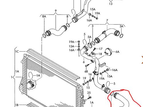 Pijp VW GOLF V (1K1) [2003-2010]  30897827