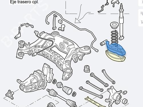 Left rear suspension arm MERCEDES-BENZ C-CLASS (W203) C 220 CDI (203.008) | BP24876530M14 