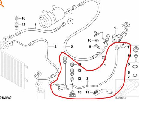 Used AC pipe BMW 3 (E46) 318 i (118 hp) 30703506