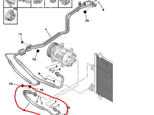 Used AC pipe CITROËN BERLINGO / BERLINGO FIRST MPV (MF_, GJK_, GFK_) 1.9 D (MFWJZ) (70 hp) 31643934