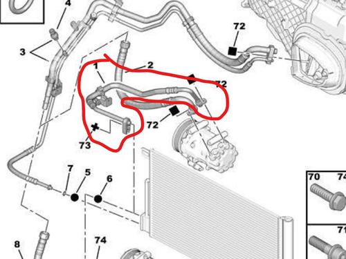 Used AC pipe CITROËN NEMO Box Body/MPV (AA_) 1.4 HDi (68 hp) 30617142