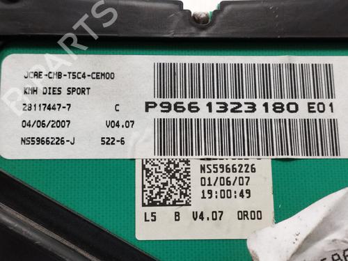 Instrument cluster PEUGEOT 307 Break (3E) 1.6 HDi 110 | BP17423295C47 