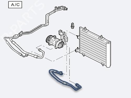 Used AC pipe AC pipe CITROËN BERLINGO MULTISPACE (B9) 1.6 HDi 90 (90 hp) 40102149 40102149