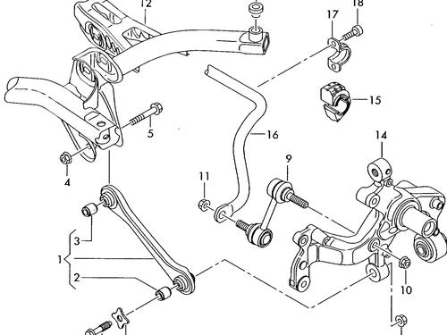 Right rear suspension arm SEAT ALTEA (5P1) 1.4 TSI | BP23225721M15 