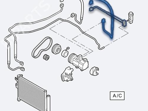 Used AC pipe AC pipe HYUNDAI GETZ (TB) [2001-2011] 34473884 34473884