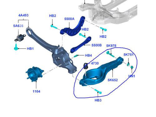 Right rear suspension arm FORD C-MAX II (DXA/CB7, DXA/CEU) 1.6 TDCi | BP23453260M15 