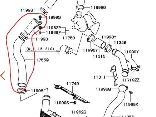Pipe MITSUBISHI PAJERO III (V7_W, V6_W) 2.5 TDi (V64W, V74W) | BP31799027M125