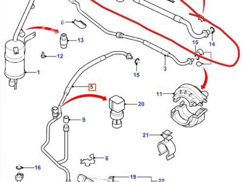 Used AC pipe AC pipe FORD MONDEO III Saloon (B4Y) ST220 (226 hp) 35951963 35951963