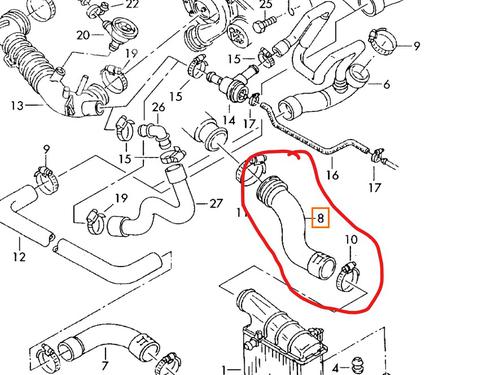 Used Pipe AUDI A6 C5 (4B2, 4B4) 1.8 T (150 hp) 31799031