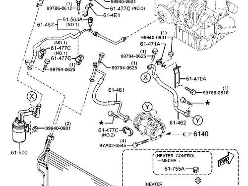 AC pipe MAZDA 3 Saloon (BK) 1.6 DI Turbo (BK12Y) | BP17423042M126 