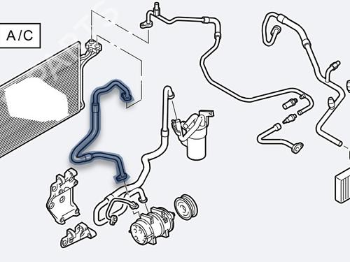 AC pipe VOLVO S40 II (544) 1.6 D | BP28180682M126 