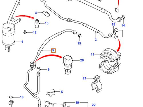 Used AC pipe AC pipe FORD MONDEO III Saloon (B4Y) ST220 (226 hp) 35951962 35951962