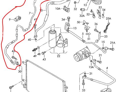 AC pipe AUDI A4 B6 Avant (8E5) 3.0 | BP28180694M126 