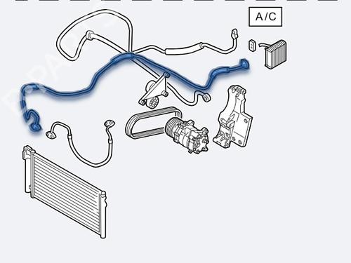 Used AC pipe AC pipe SKODA OCTAVIA II (1Z3) [2004-2013] 35953107 35953107