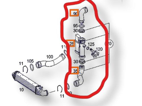 Pipe MERCEDES-BENZ E-CLASS Platform/Chassis (VF211) E 220 CDI (211.606) | BP39715581M125 - Image 2