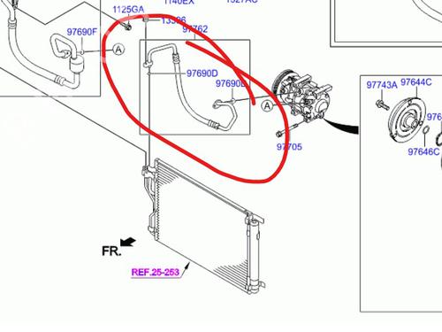 Used AC pipe HYUNDAI ix35 (LM, EL, ELH) [2009-2016]  31370032