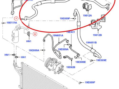 AC pipe FORD FOCUS II (DA_, HCP, DP) 1.6 TDCi | BP34286950M126 - Image 2