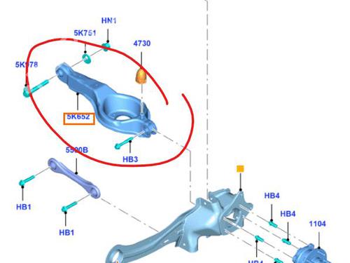 Left rear suspension arm FORD FOCUS III 1.6 TDCi | BP17419367M14 