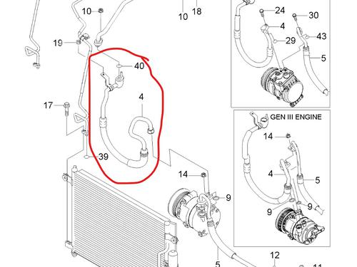 Used AC pipe AC pipe CHEVROLET AVEO / KALOS Hatchback (T200) 1.4 (83 hp) 33715038 33715038