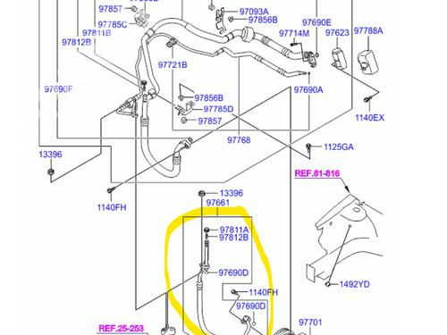 AC-rør HYUNDAI i30 (FD) [2007-2012]  30773582