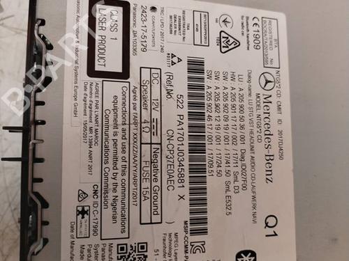 Bilradio MERCEDES-BENZ C-CLASS (W205) C 220 d 4-matic (205.005) | BP17859413E6 