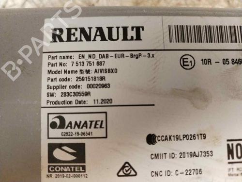 Radio RENAULT CLIO V (B7_) 1.5 Blue dCi 85 (B7AG) | BP18491875E6