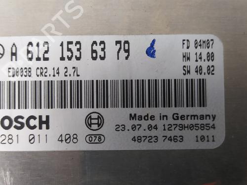Engine control unit (ECU) MERCEDES-BENZ M-CLASS (W163) ML 270 CDI (163.113) | BP17853188M57 