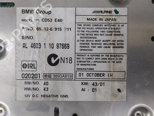 Radio BMW 3 (E46) 330 d | BP17852859E6 