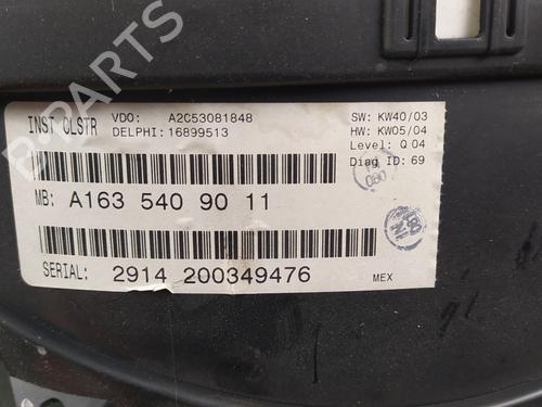 Instrument cluster MERCEDES-BENZ M-CLASS (W163) ML 270 CDI (163.113) | BP17851331C47 
