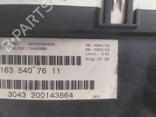 Instrument cluster MERCEDES-BENZ M-CLASS (W163) ML 270 CDI (163.113) | BP17839900C47 