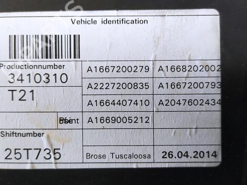 Front right window mechanism MERCEDES-BENZ M-CLASS (W166) ML 350 BlueTEC 4-matic (166.024, 166.023) | BP17847840C23 