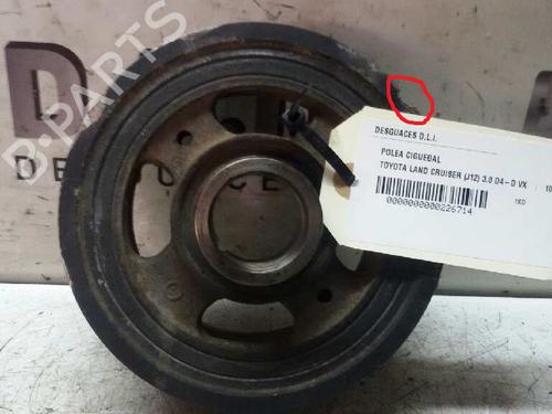 Pulley TOYOTA LAND CRUISER PRADO (_J12_) 3.0 D-4D (KDJ120, KDJ125) | BP17846968M122 