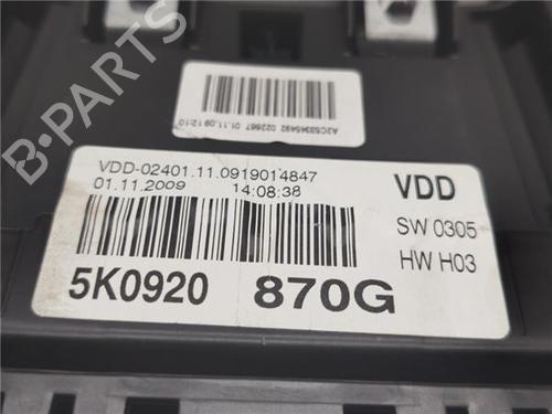 Instrument cluster VW GOLF VI (5K1) 1.6 TDI | BP21600583C47