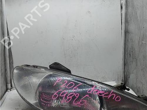 Used Right headlight PEUGEOT 206 Hatchback (2A/C) 1.4 i (75 hp) 29017493