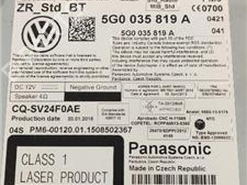 Radio VW GOLF VII (5G1, BQ1, BE1, BE2) 2.0 TDI | BP26303435E6 