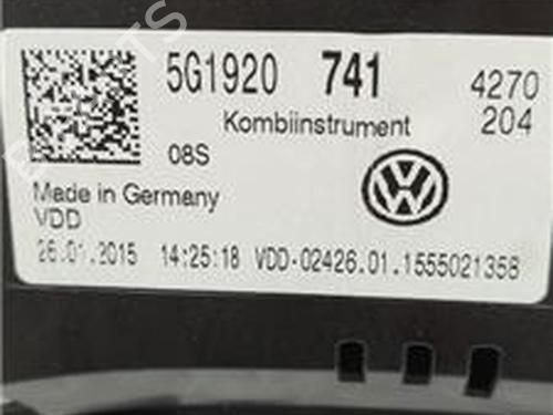 Instrument cluster VW GOLF VII (5G1, BQ1, BE1, BE2) 2.0 TDI | BP18388779C47 