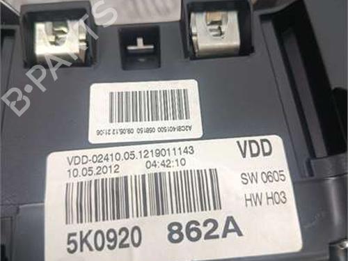 Instrument cluster VW GOLF VI (5K1) 1.6 TDI | BP37596973C47 - Image 3