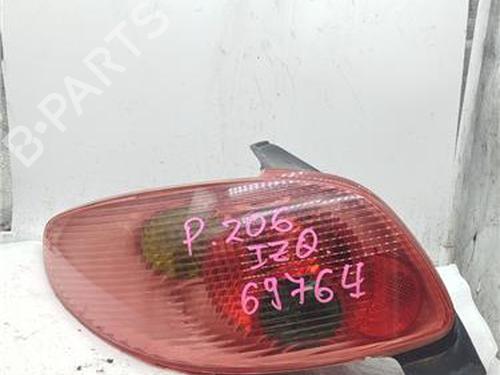 Used Left taillight PEUGEOT 206 Hatchback (2A/C) 1.6 HDi 110 (109 hp) 28613599