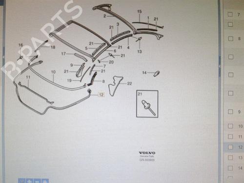 Rubber door seal VOLVO C70 II Convertible (542) 2.4 | BP18630103C142 