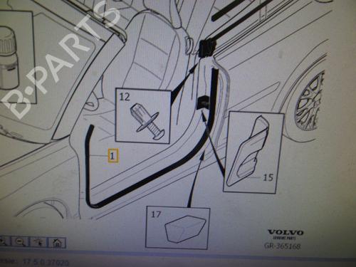 Rubber door seal VOLVO C70 II Convertible (542) T5 31256242