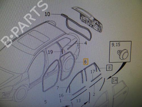 Rubber door seal VOLVO XC60 I SUV (156) D5 AWD | BP18614081C142 