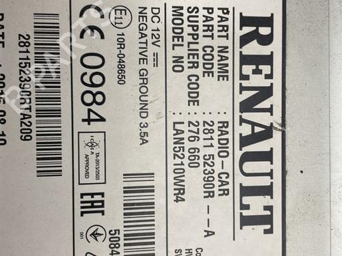 Autoradio RENAULT CLIO IV (BH_) 1.5 dCi 75 | BP29554612E6 