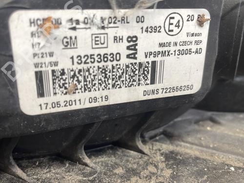 Right headlight OPEL MERIVA B MPV (S10) 1.3 CDTI (75) | BP29611744C29 