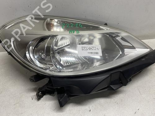 Højre forlygte RENAULT CLIO III (BR0/1, CR0/1) 1.2 16V (BR02, BR0J, BR11, CR02, CR0J, CR11) (75 hp) 25591323