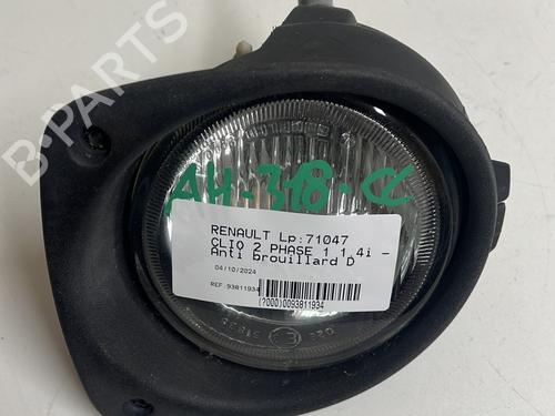 Used Right front fog light RENAULT CLIO II (BB_, CB_) 1.4 (B/CB0C, B/CB0S) (75 hp) 20173412